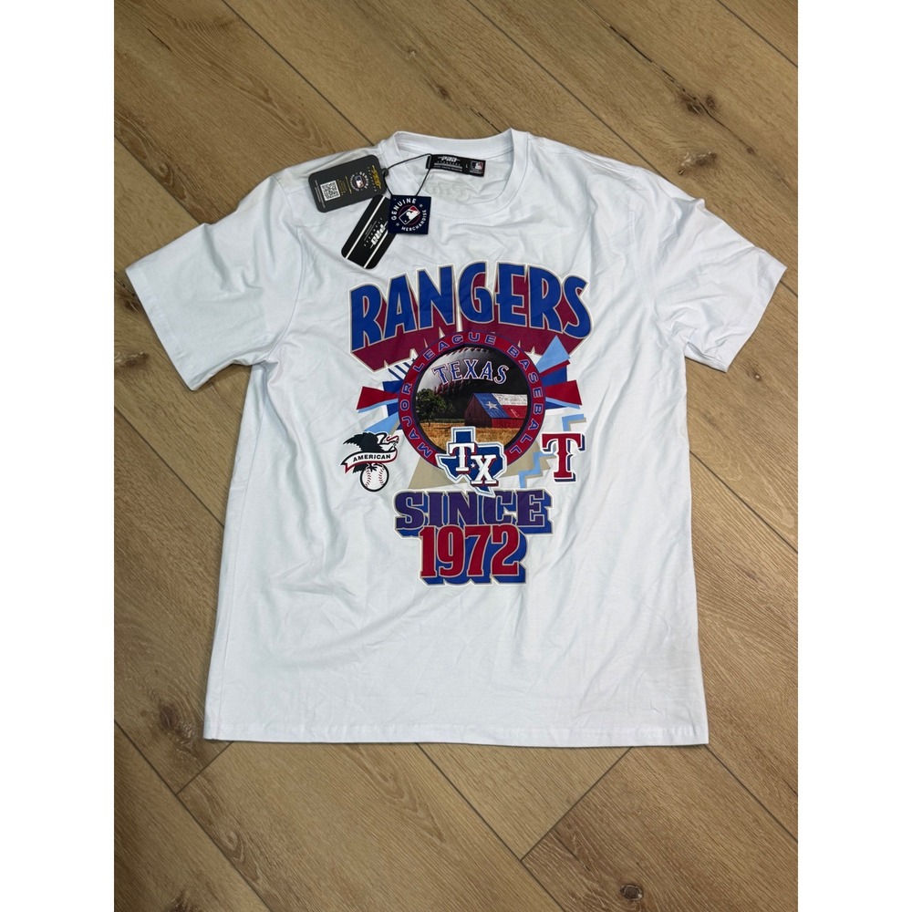 Men's Pro Standard Texas Rangers MLB T-Shirt Large White Since 1972 Graphic NWT